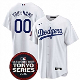 Men's Los Angeles Dodgers ACTIVE PLAYER Custom White 2025 World Tour Tokyo Series Home Stitched Baseball Jersey,baseball caps,new era cap wholesale,wholesale hats